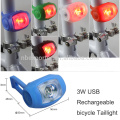 0.5W 100%Lighting -50%Lighting-Flash USB Silicone Bicycle Light